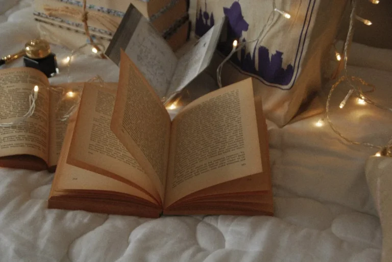 Plug-in fairy lights draped warmly in a cozy bedroom