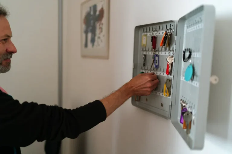 Wall-mounted key and mail organizer