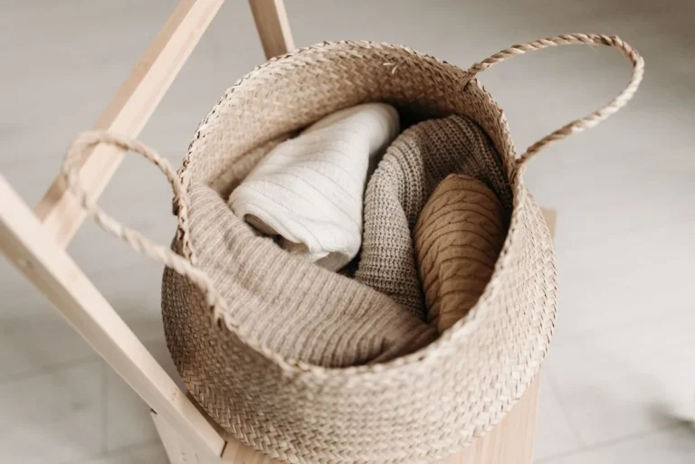 Vacuum-seal bags compressing folded clothes