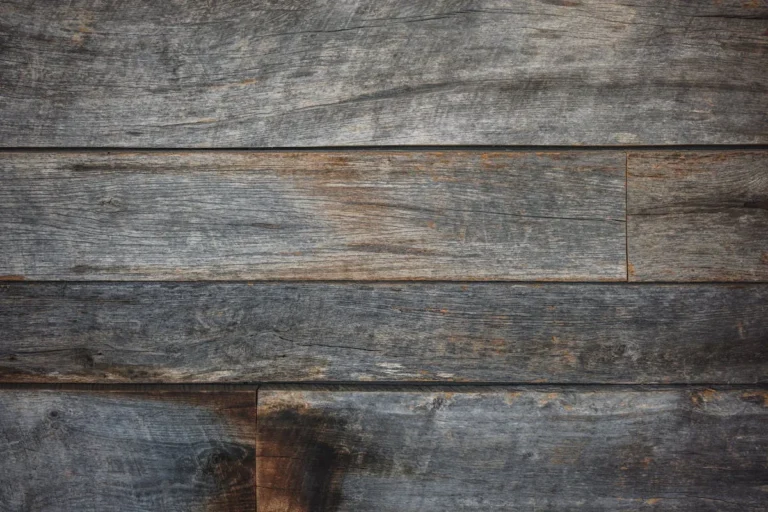Reclaimed wood plank wall close-up with weathered grey-brown tones